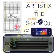 Artistix Non Adhesive 12 x 24 Carrier Sheet Cutting Mat For The Brother Scan N Cut ScanNCut