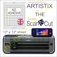 Artistix Non Adhesive 12 x 12 Carrier Sheet Cutting Mat For The Brother Scan N Cut ScanNCut
